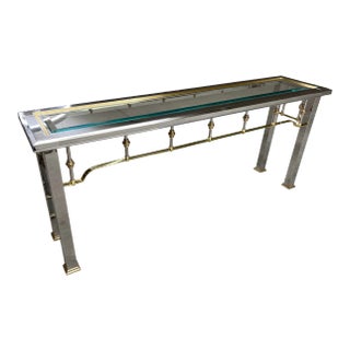 Mastercraft Chrome Console Sofa Table For Sale