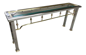 Mastercraft Chrome Console Sofa Table