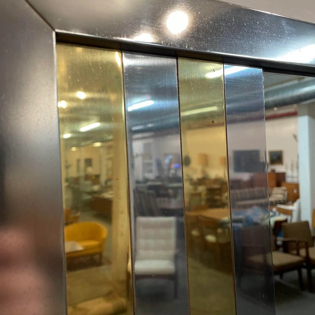Paul Evans Style Mid Century Modern Mirror For Sale In Cleveland - Image 6 of 13