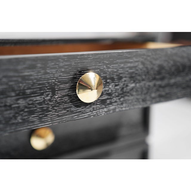 Stacked Bedside Table in Black Ceruse For Sale - Image 14 of 18