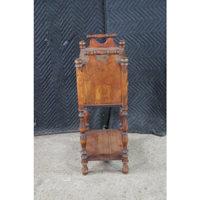 Antique Cushman Mahogany Humidor Tobacco Smoking Cabinet Table Stand 27" For Sale - Image 6 of 11