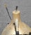Black Vintage Mid Century Black Gold Tension Pole Lamp Light For Sale - Image 8 of 17