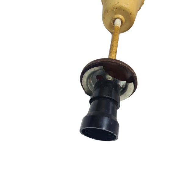 Cream Vintage Communist Pendant Lamp, Poland, 1970s For Sale - Image 8 of 9