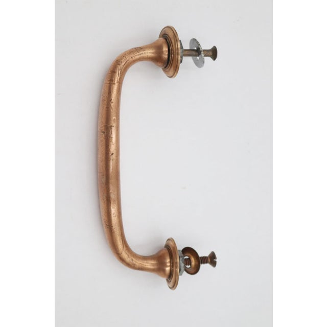Traditional Vintage 7.5 In. Warm Brass Door Pull Handle For Sale - Image 3 of 4
