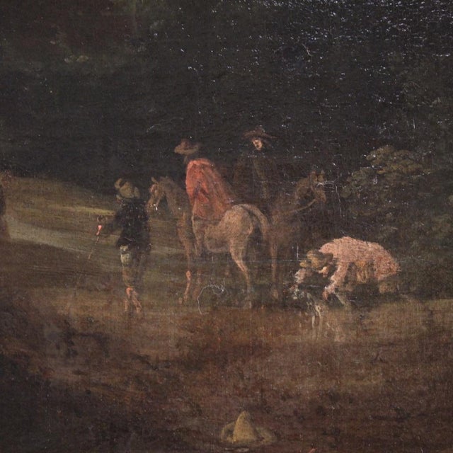 Italian Artist, Deer Hunting Scene, 1770, Oil on Canvas, Framed For Sale - Image 9 of 16