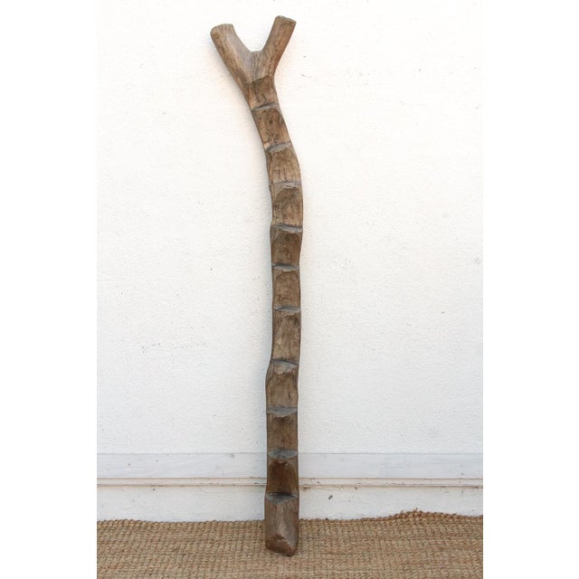 Wood 78" Tall Antique African Dogon Ladder For Sale - Image 7 of 8