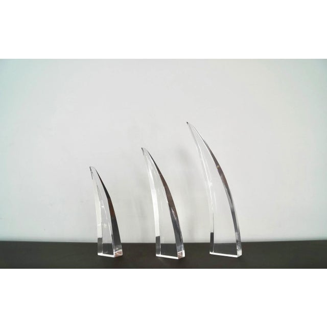 Mid-Century Modern 1960’s Mid-Century Modern Lucite Sculptures - Set of Three For Sale - Image 3 of 13