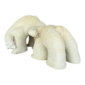 Vintage Boho Monumental Original Studio Pottery Polar Bears - A Pair