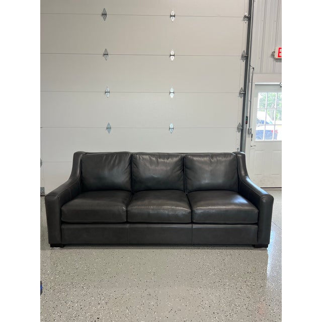 Bernhardt Germain Premium Leather Sofa For Sale - Image 10 of 10