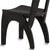 Modern Black Round Back Wood Dining Chair For Sale In Los Angeles - Image 6 of 7