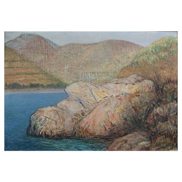 Giovanni Malesci, Elba Selvaggia, 1960, Oil on Canvas For Sale