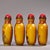 Asian Set of 4 Antique Yellow Glass Snuff Bottles With Four Beauties, 480g Total For Sale - Image 3 of 8