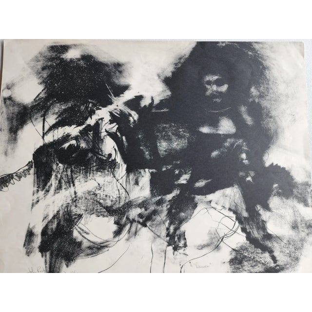 1965 limited edition 10/10 lithograph titled (Dancer) by John Rock. According to Portland Art Museum, John Rock...