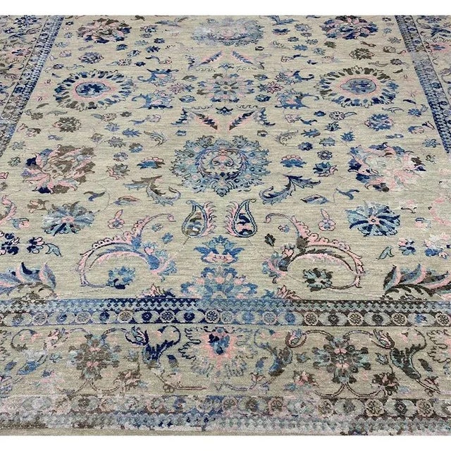 Handwoven Ivory Transitional Style Area Rug 8'2" X 9'7" For Sale - Image 4 of 13