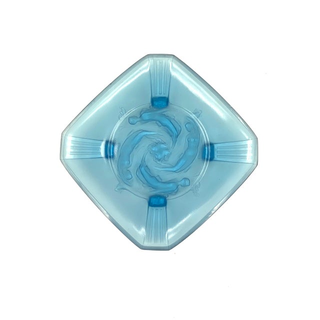 Art Deco 1930s Verreries Des Hanots, 'Naiads' Molded Glass Tray, France For Sale - Image 3 of 12