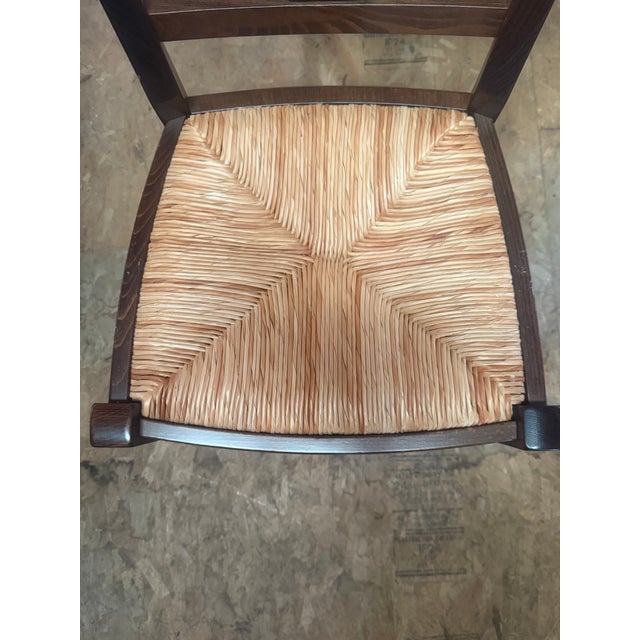 12 Contemporary Carved Rush Seat Dining Chairs For Sale - Image 14 of 14