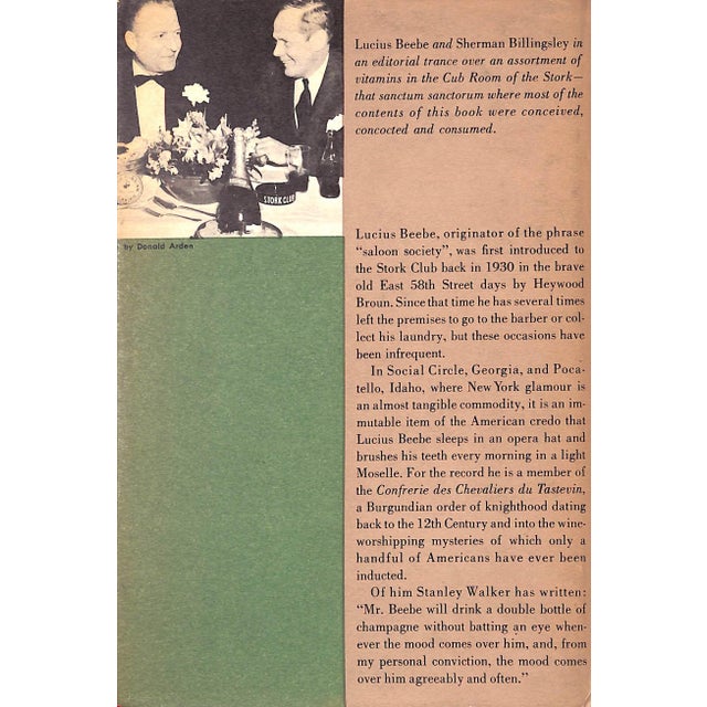 Traditional "The Stork Club Bar Book" Book 1946 Beebe, Lucius For Sale - Image 3 of 12