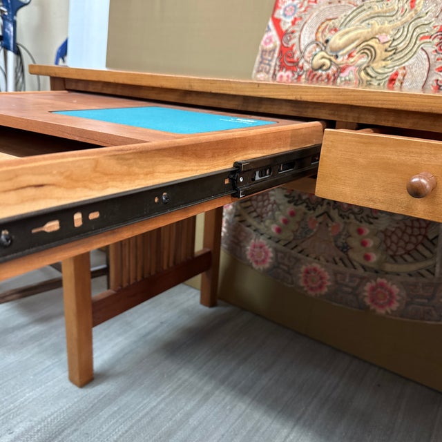 Circa 2001 Stickley Arts & Crafts Cherry Wood Desk For Sale - Image 9 of 12