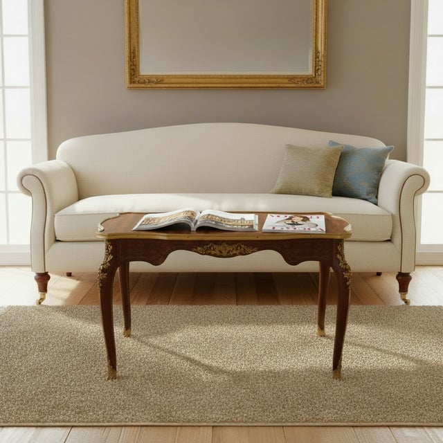 An excellent French coffee table in the Louis XVI style. Dating to the early 20th century and very well constructed with...