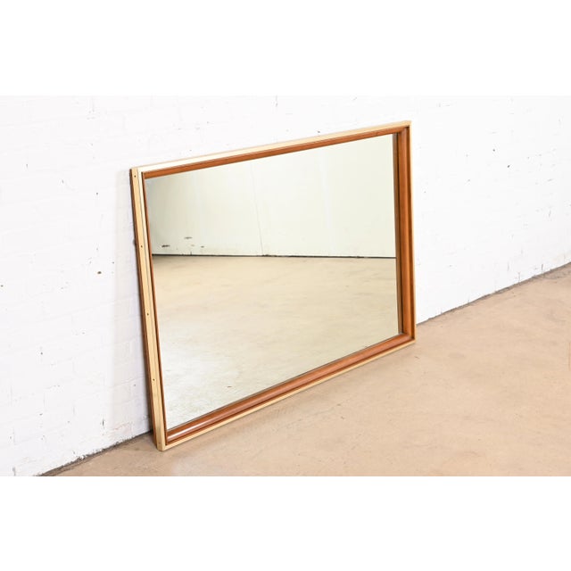 John Widdicomb Mid-Century Modern Cherry and Brass Large Wall Mirror, 1950s For Sale - Image 10 of 10