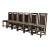 Frank Lloyd Wright for Cassina Arts & Crafts Dark Cherry Wood Dining Chairs, Set of Six For Sale