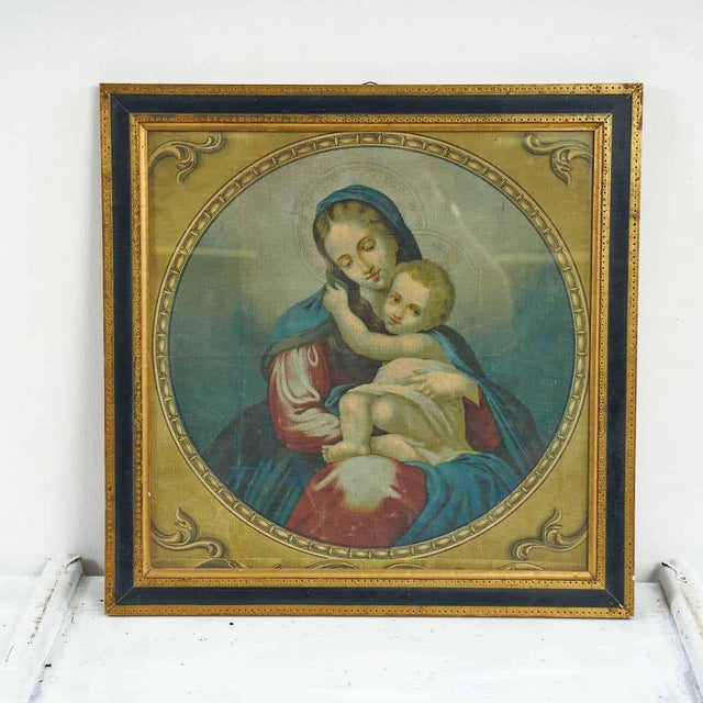 Madonna with Child Lithograph, 2000s, Lithograph, Framed For Sale - Image 4 of 4