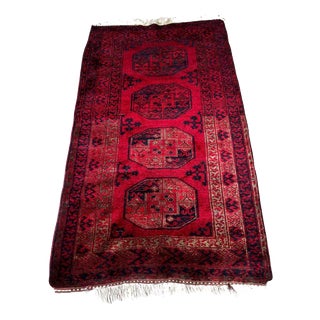Oriental Bukhara Rug in Wool and Cotton For Sale