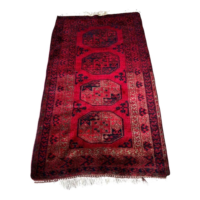 Oriental Bukhara Rug in Wool and Cotton For Sale