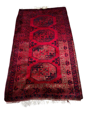 Oriental Bukhara Rug in Wool and Cotton