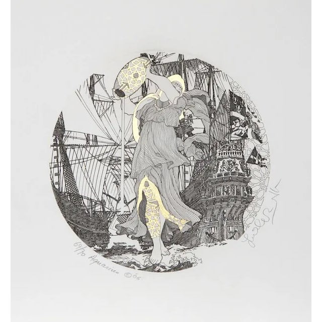 Guillaume Azoulay, "Zodiacs : Aquarius" - Etching For Sale
