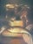 1990s Original Still Life With Fish Trout Oil Painting in Antique Frame For Sale - Image 4 of 4