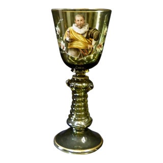 19th Century Bohemian Toasting Goblet For Sale