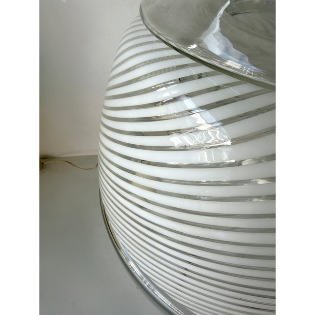 Metal 1970s Lt 353 Egg Lamp Vase Murano Glass by Mazzega For Sale - Image 7 of 12