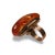 This Art Deco ring band is crafted in 925 sterling silver and features a huge natural Baltic amber centerpiece. The amber...