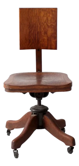 Antique Oak Swivel Desk Chair