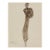 Vintage French Fashion Art Print – Neutral Brown Fashion Illustration, 24" X 32" For Sale