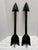 Large rugged edged set of two black metal arrow wall accents. Hardware on the back for easy hanging. Set of two with...