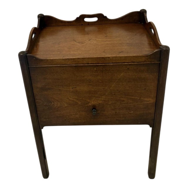 George III Mahogany Bedside Cabinet, 1780s For Sale
