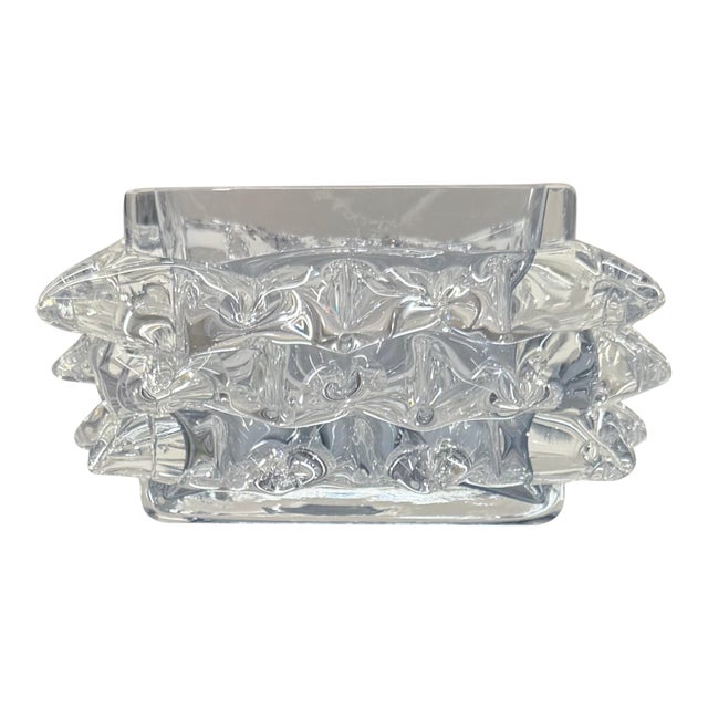 Studio a by Global Views Porcupine Polish Art Glass Small Vase Light Grey For Sale