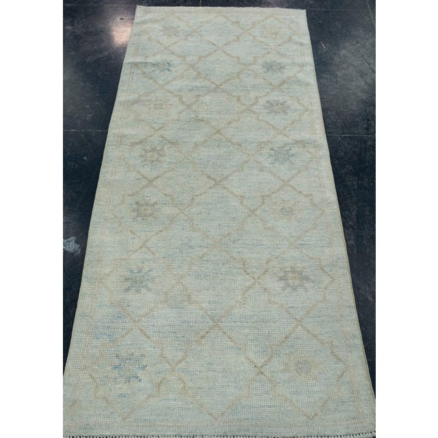 Turkish Oushak Runner Rug 2'10" x 10'4" #17822 Explore a curated collection of hallway runners, wool rugs, and handmade...
