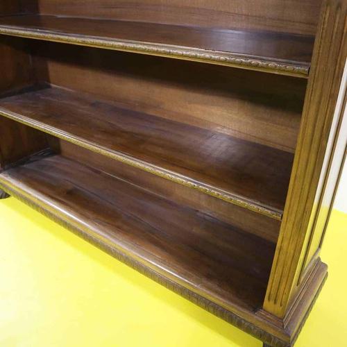 Renaissance Wooden Bookcase with Lion Paw Feet and Three Shelves For Sale - Image 6 of 9