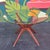 A striking mid century designed table done in the manner of Adrian Pearsall’s iconic Jacks style. Solid walnut base and a...