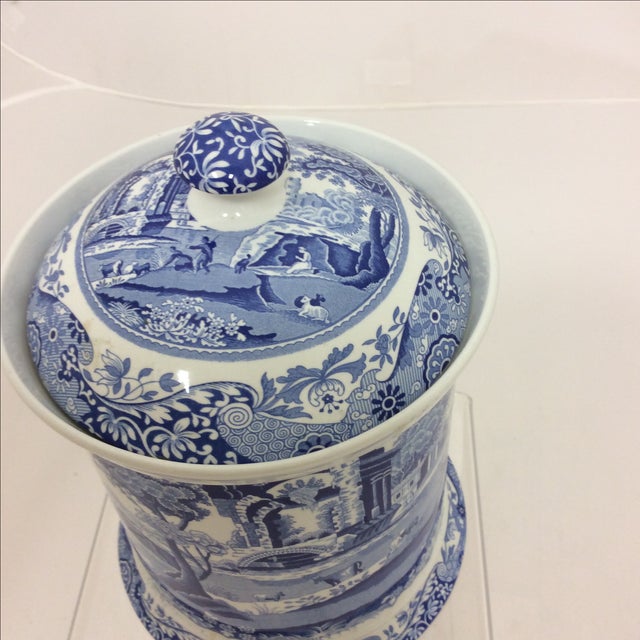 Spode Blue Italian Canister Chairish