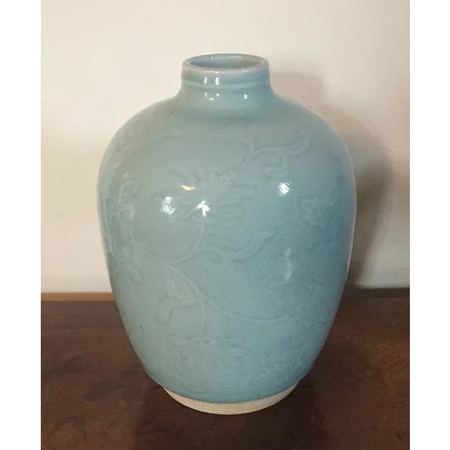 Antique 19th Century Chinese Celadon Porcelain Vase For Sale - Image 4 of 13
