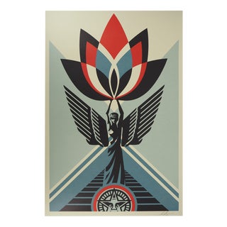 Shepard Fairey, Lotus Angel, Screenprint For Sale