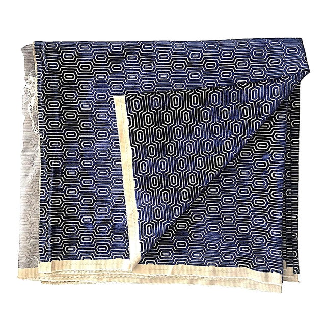 Textile Art Deco/Geometric Cut Velvet Fabric Remnant After Schumacher, 4.8 Yards For Sale - Image 7 of 15