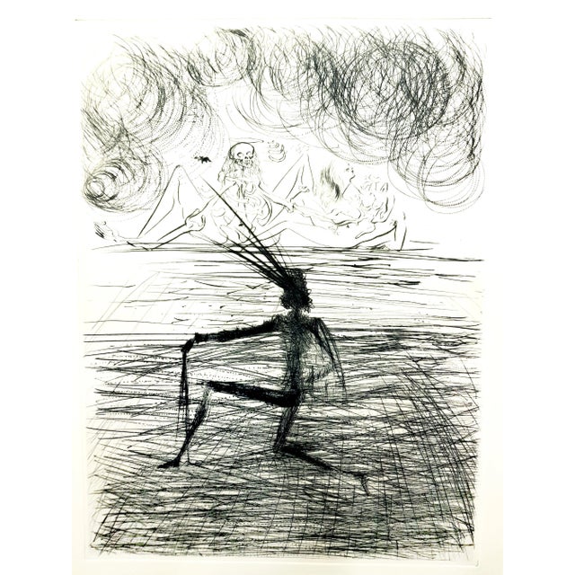 Salvador Dali - Kneeling Knight - Original Etching 1969 For Sale