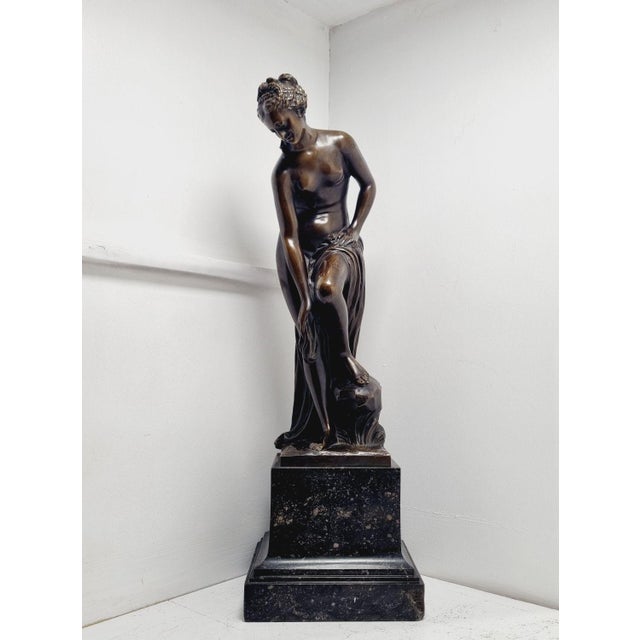 Metal Bathing Venus, Neoclassical Nude Bronze Sculpture, 1890s, Bronze For Sale - Image 7 of 18