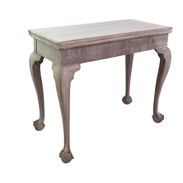 Small Antique Bleached Side Table with Claw and Ball Feet, 1800 For Sale - Image 11 of 11