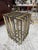 1970s pierre cardin chrome and brass cage dining table base France Very rare made in France very heavy 18in x 23.5in This...